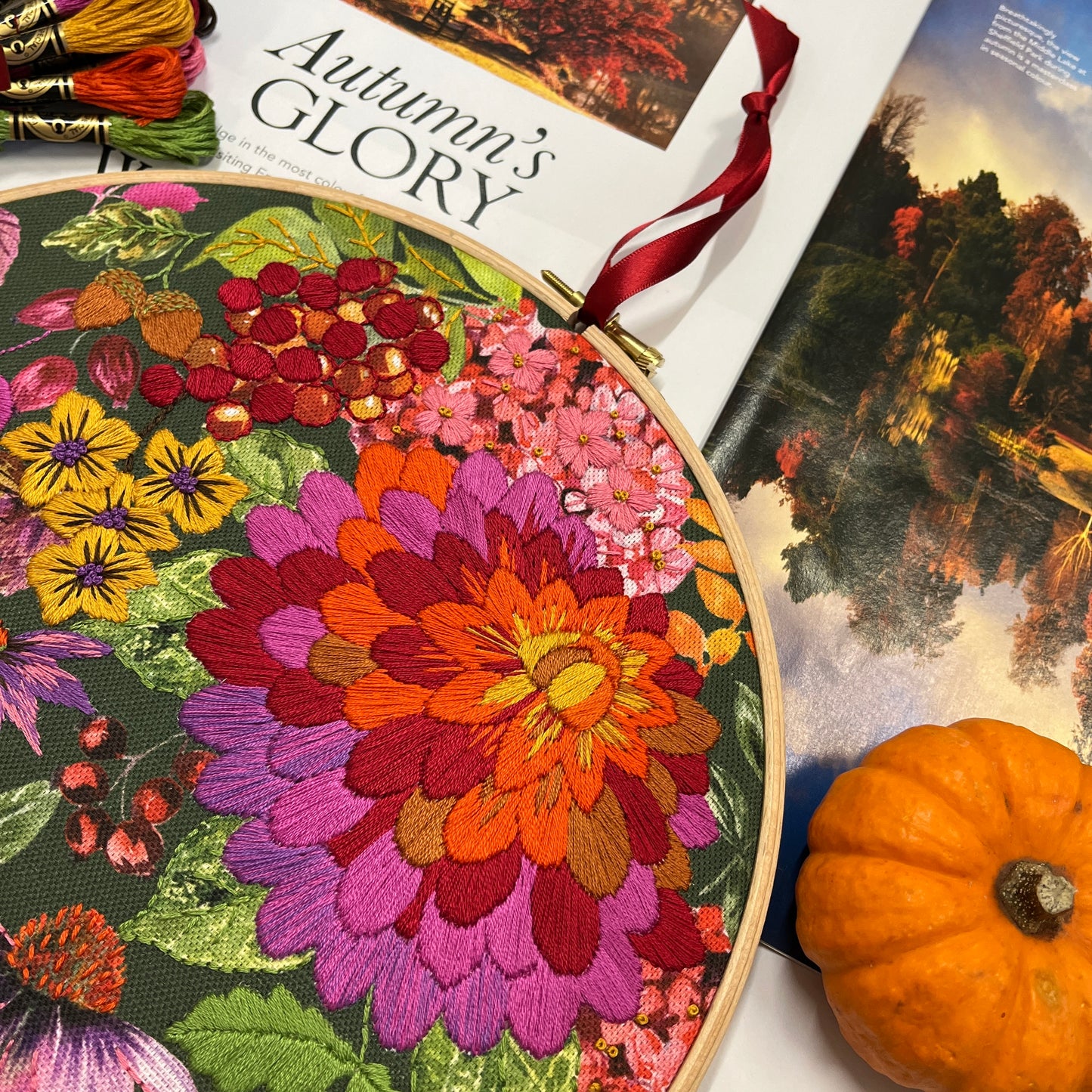 Autumn Glory embroidery kit.