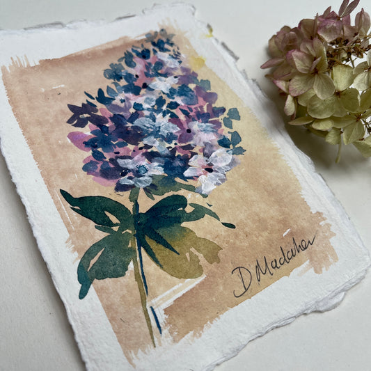 Small Hydrangeas original painting 2309