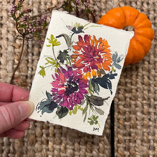 Miniature Dahlia painting DM15