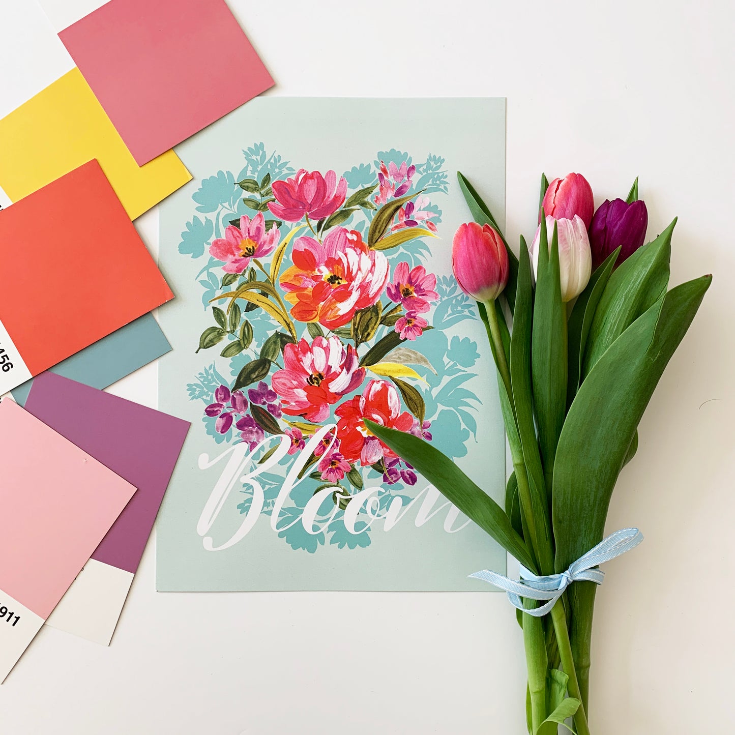 A4 BLOOM Floral art print.