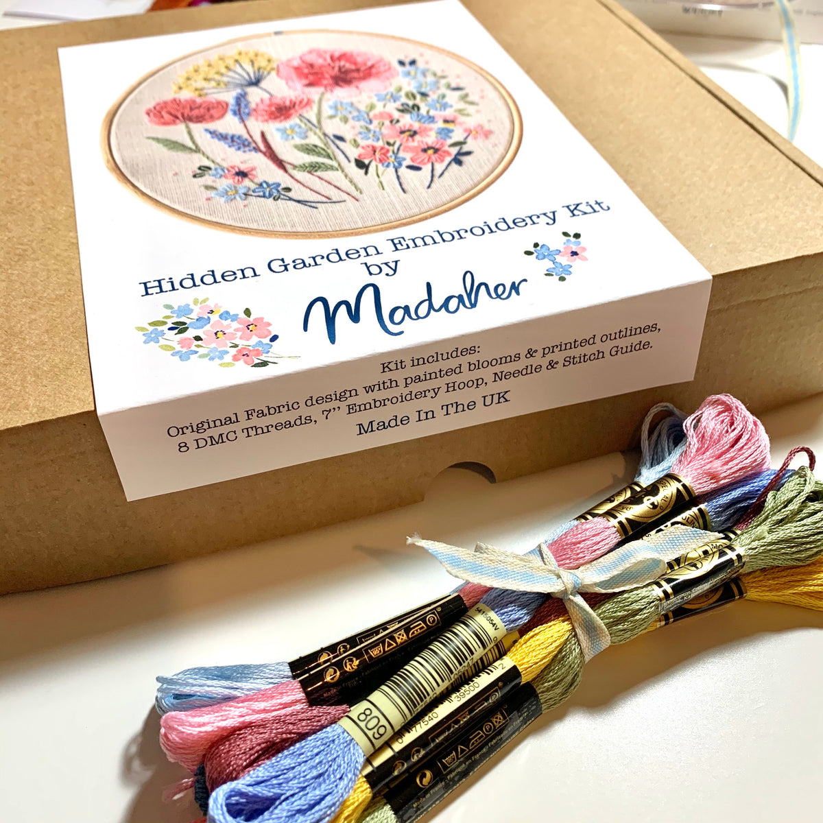 Hidden garden embroidery kit. – Madaher