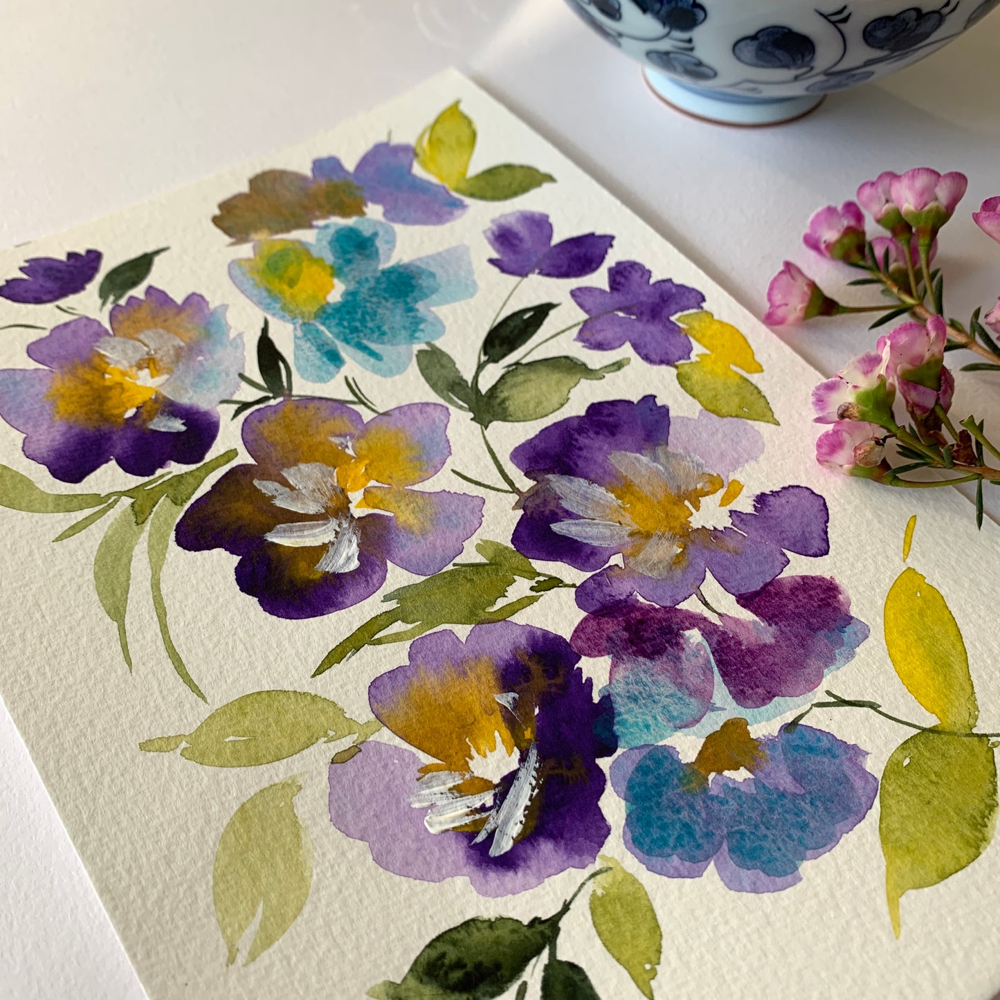 Original floral painting DM119