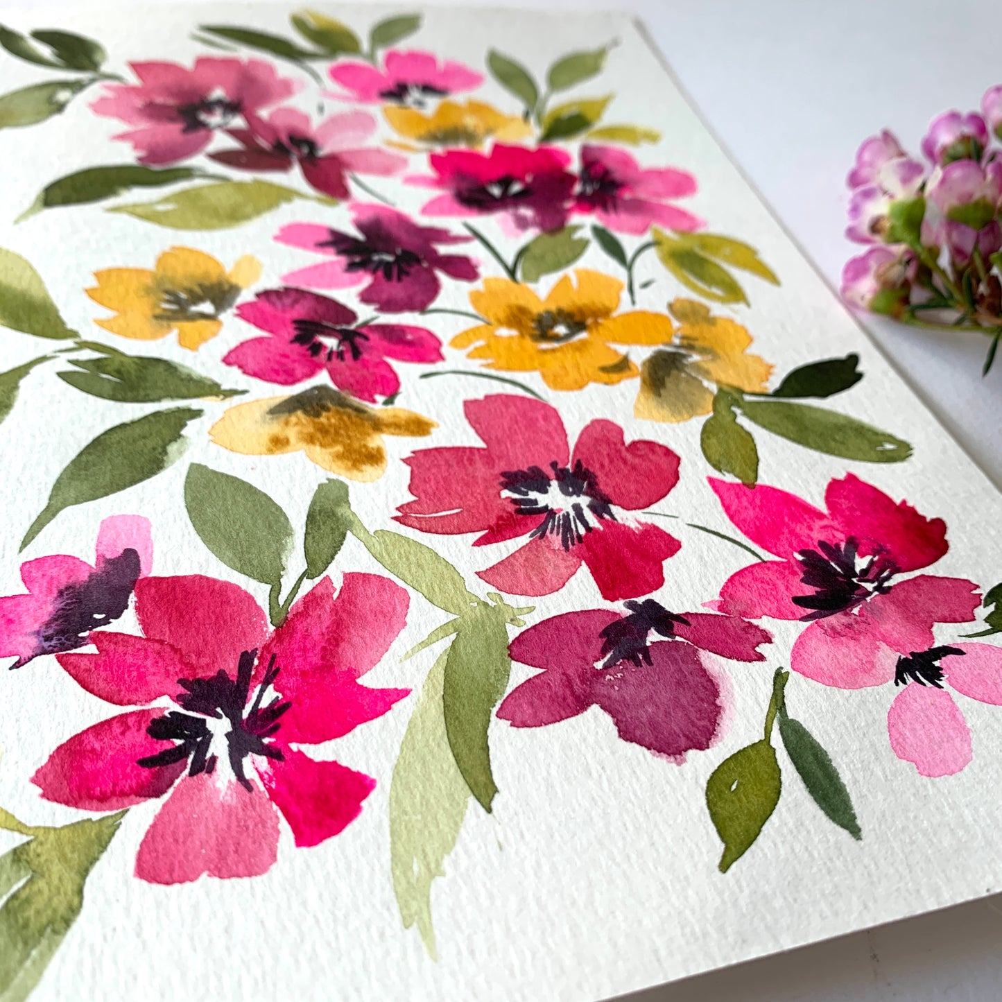 Original floral painting DM113