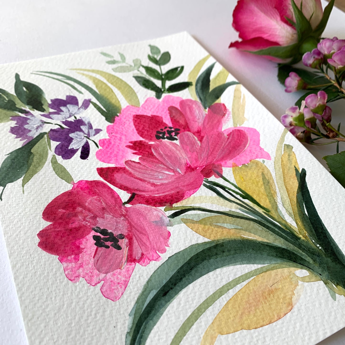 Original floral painting DM117