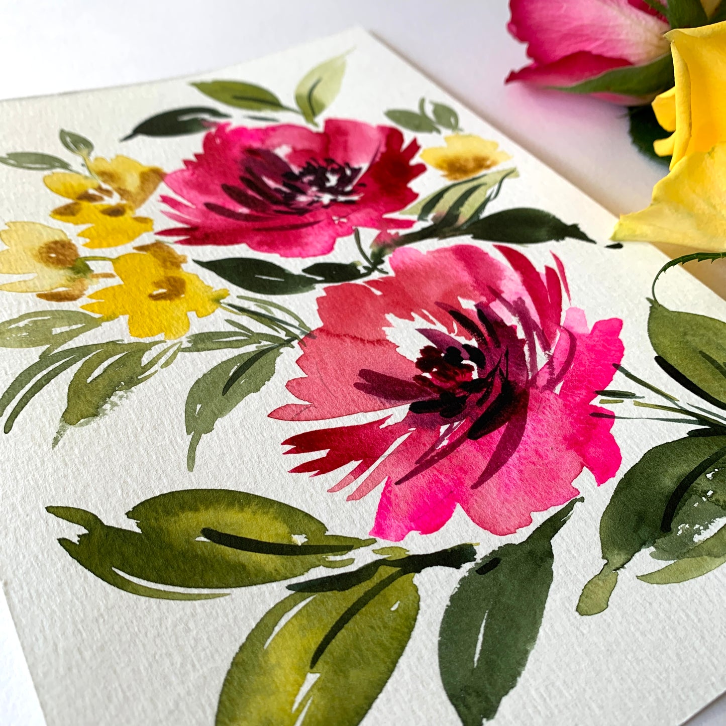 Original floral painting DM115