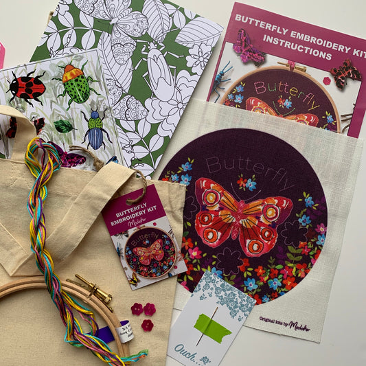 Butterfly embroidery kit
