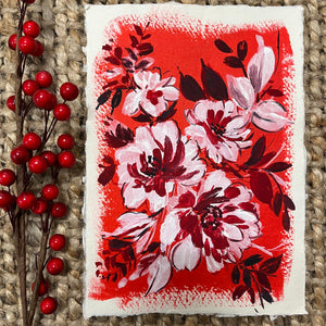 NEW** Beautiful red floral painting collection. Dm2307