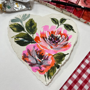 NEW** Valentines painted heart Val2402