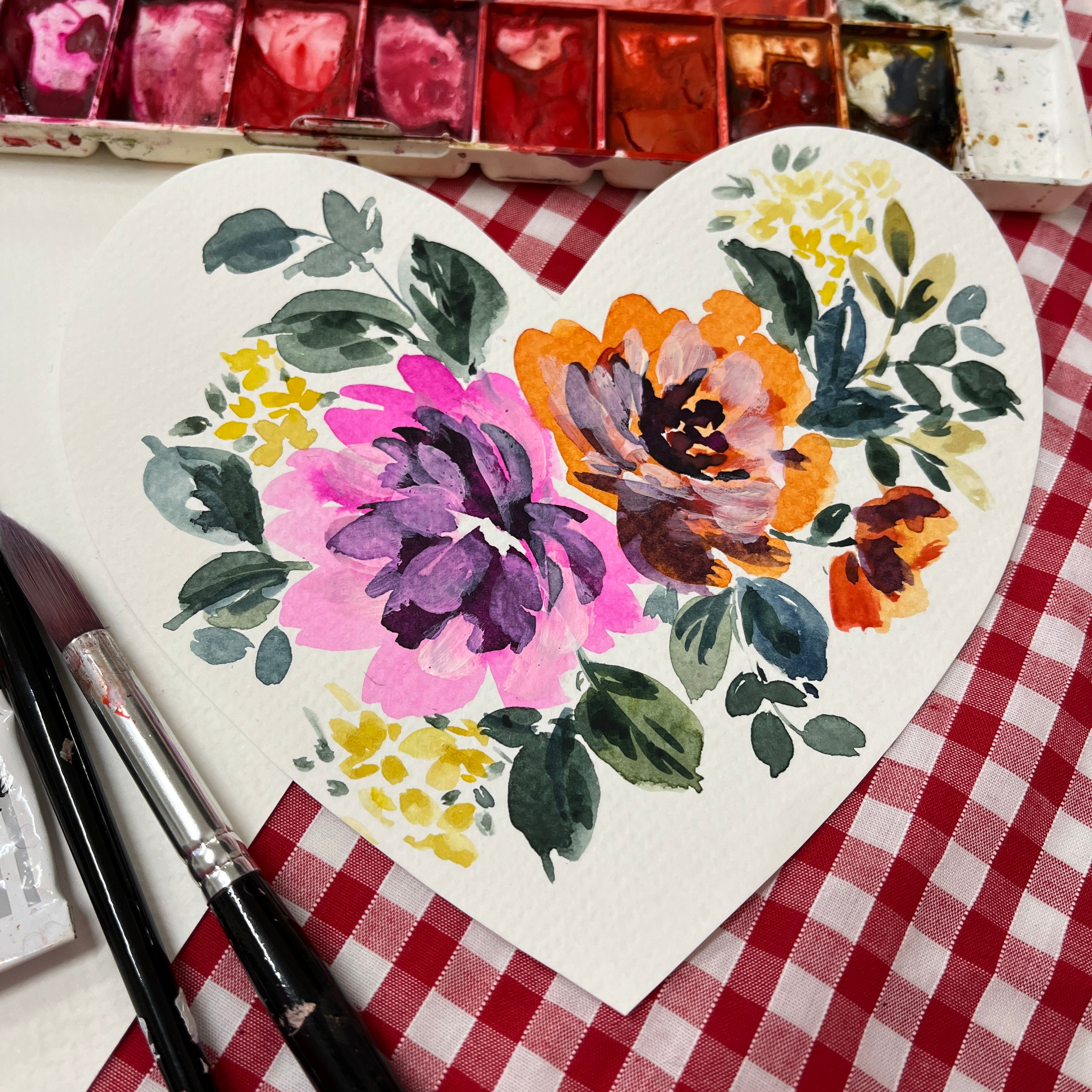 New** Valentine painted heart Val2410