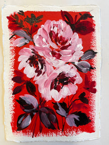 NEW**Beautiful Red floral painting collection. Dm2301