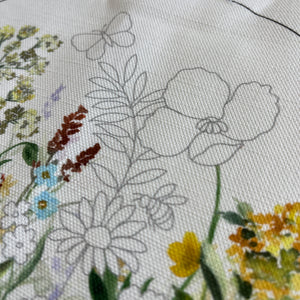 PRE ORDER** Wild meadow Embroidery panel