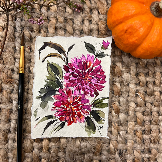 Miniature Dahlia painting DM13
