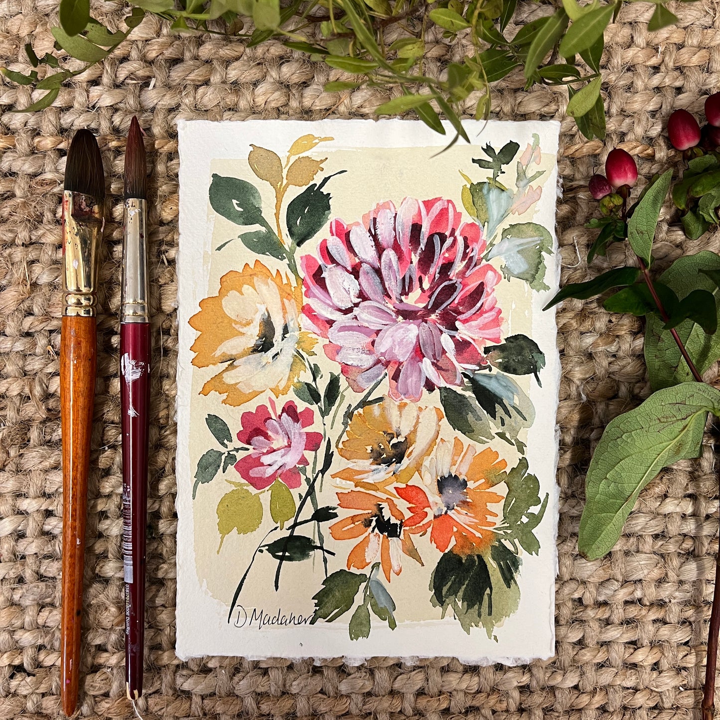 NEW** Floral harvest original painting 2323