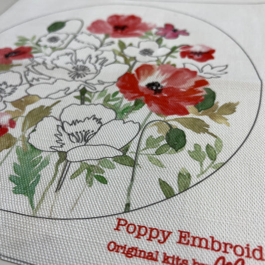 PRE ORDER** Poppy embroidery panel