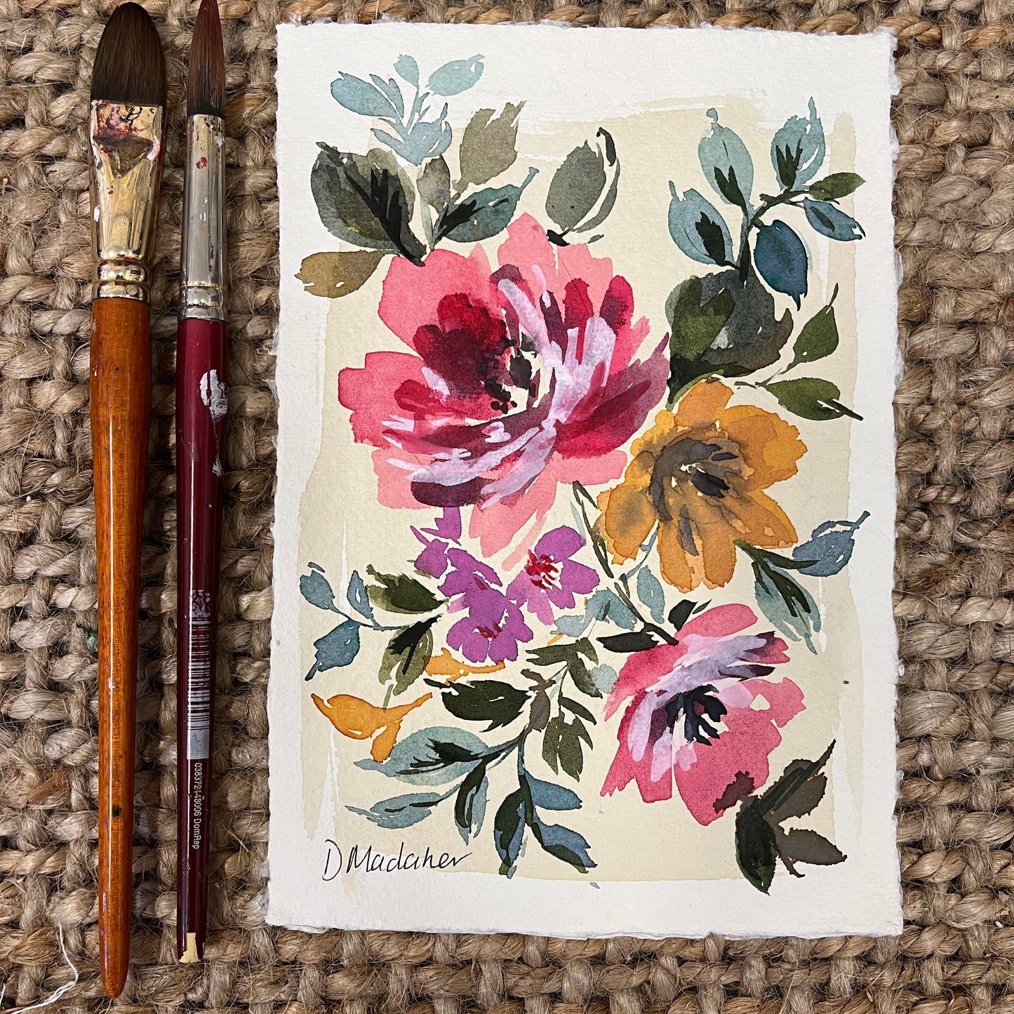 NEW** Autumn blooms original painting 2321