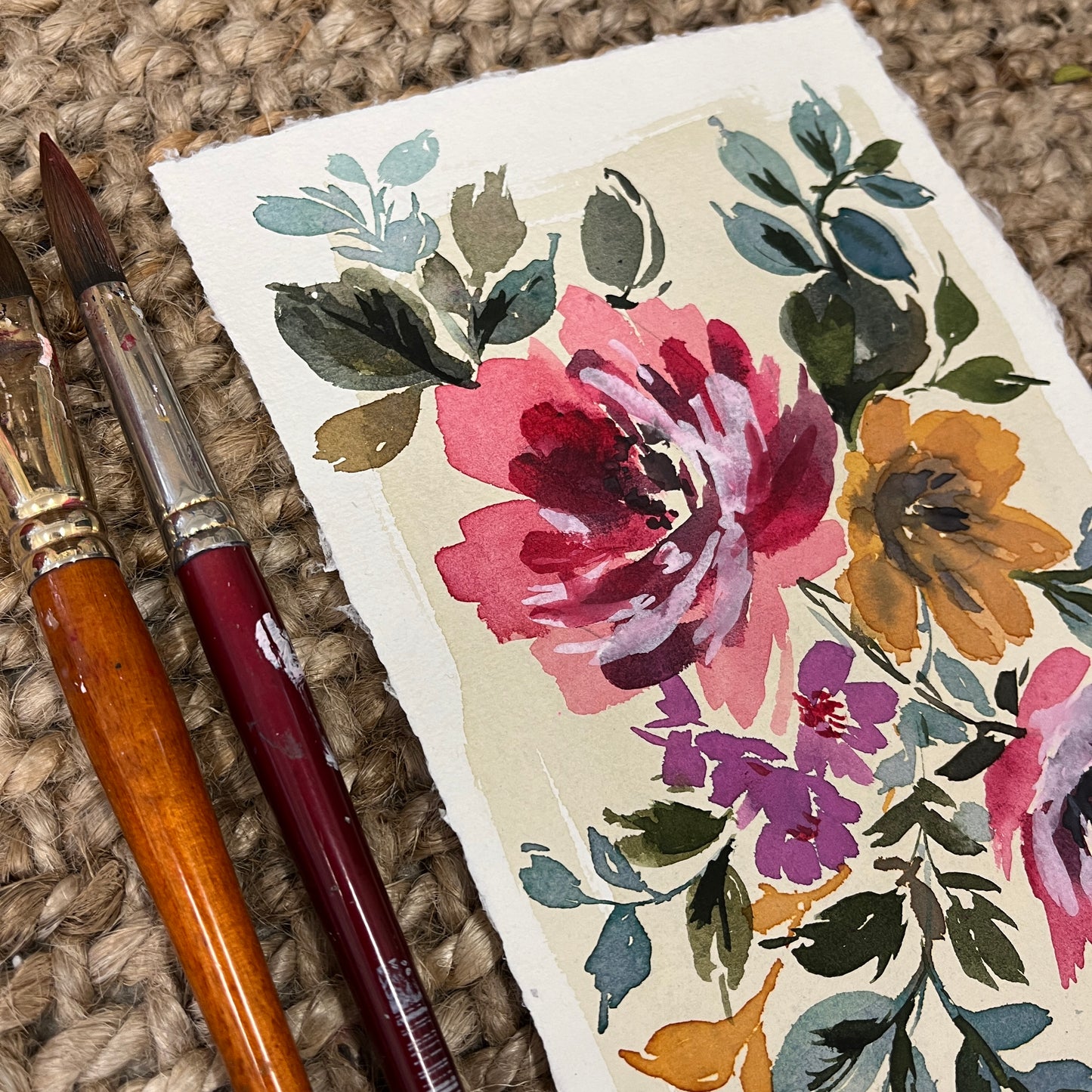 NEW** Autumn blooms original painting 2321