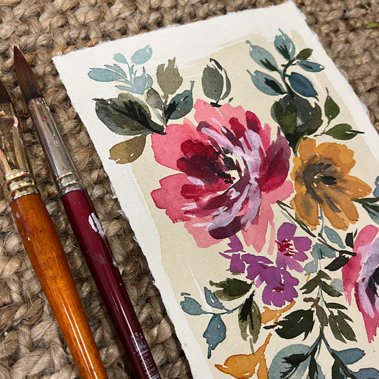 NEW** Autumn blooms original painting 2321