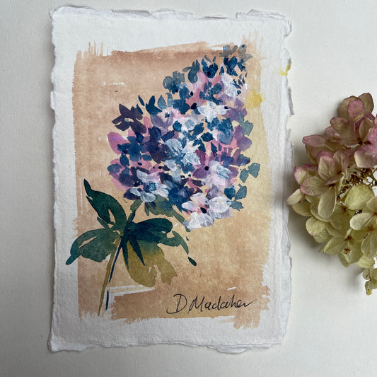 Small Hydrangeas original painting 2309