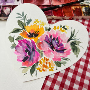 NEW** Valentine painted heart Val2406