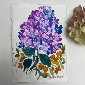 Small hydrangeas original painting 2314