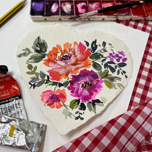 NEW** Valentine painted heart Val2405