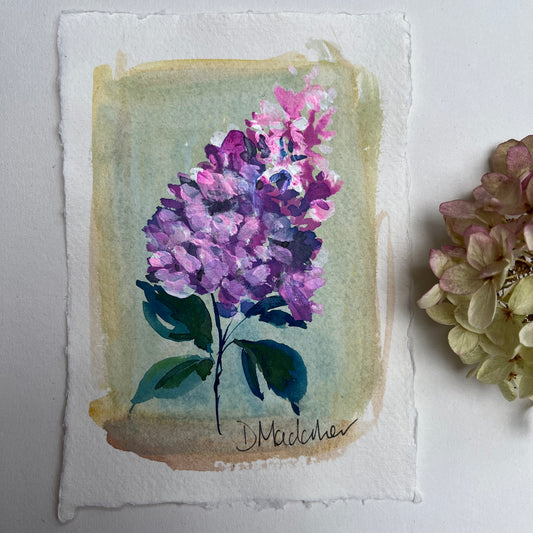 Small Hydrangeas original painting 2310