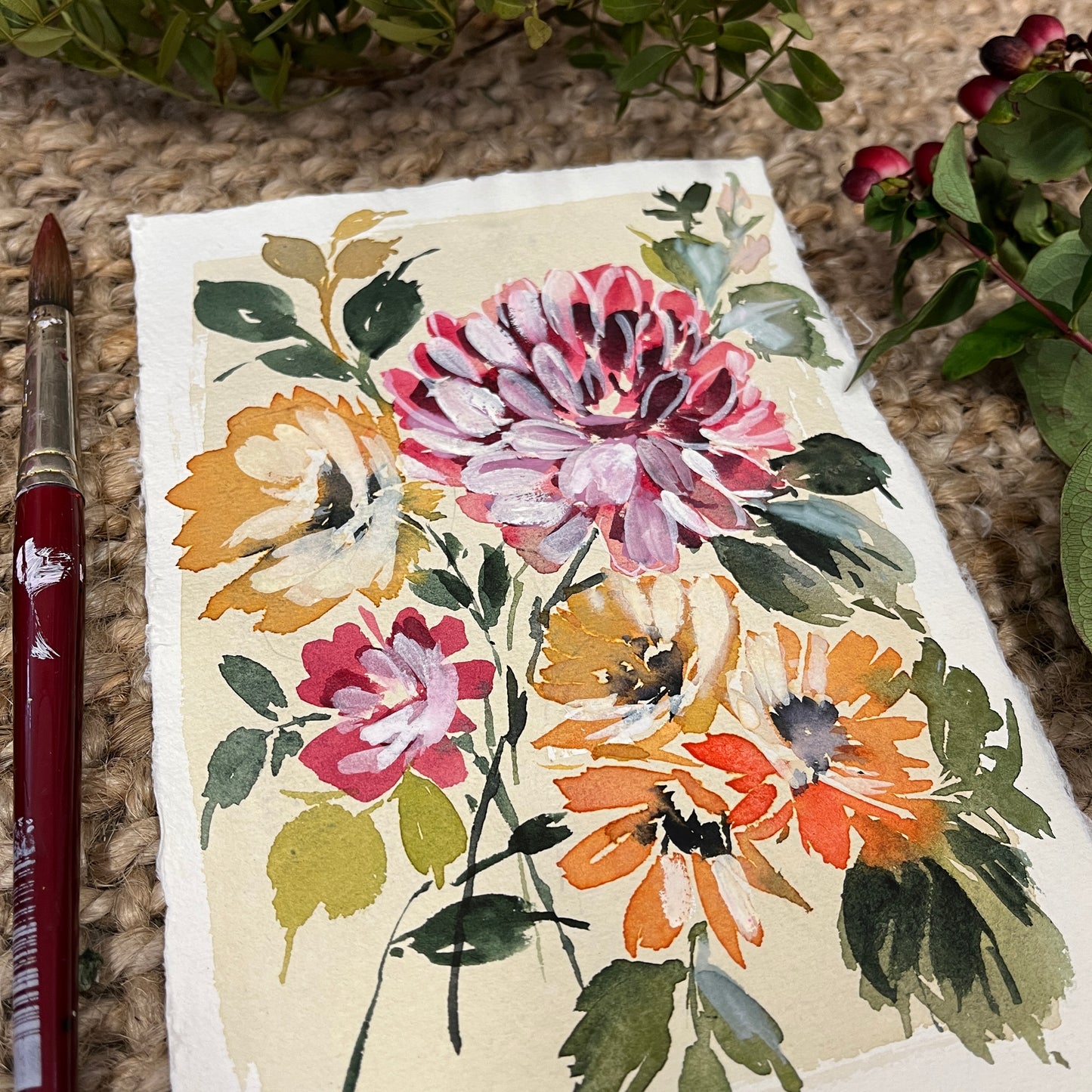 NEW** Floral harvest original painting 2323