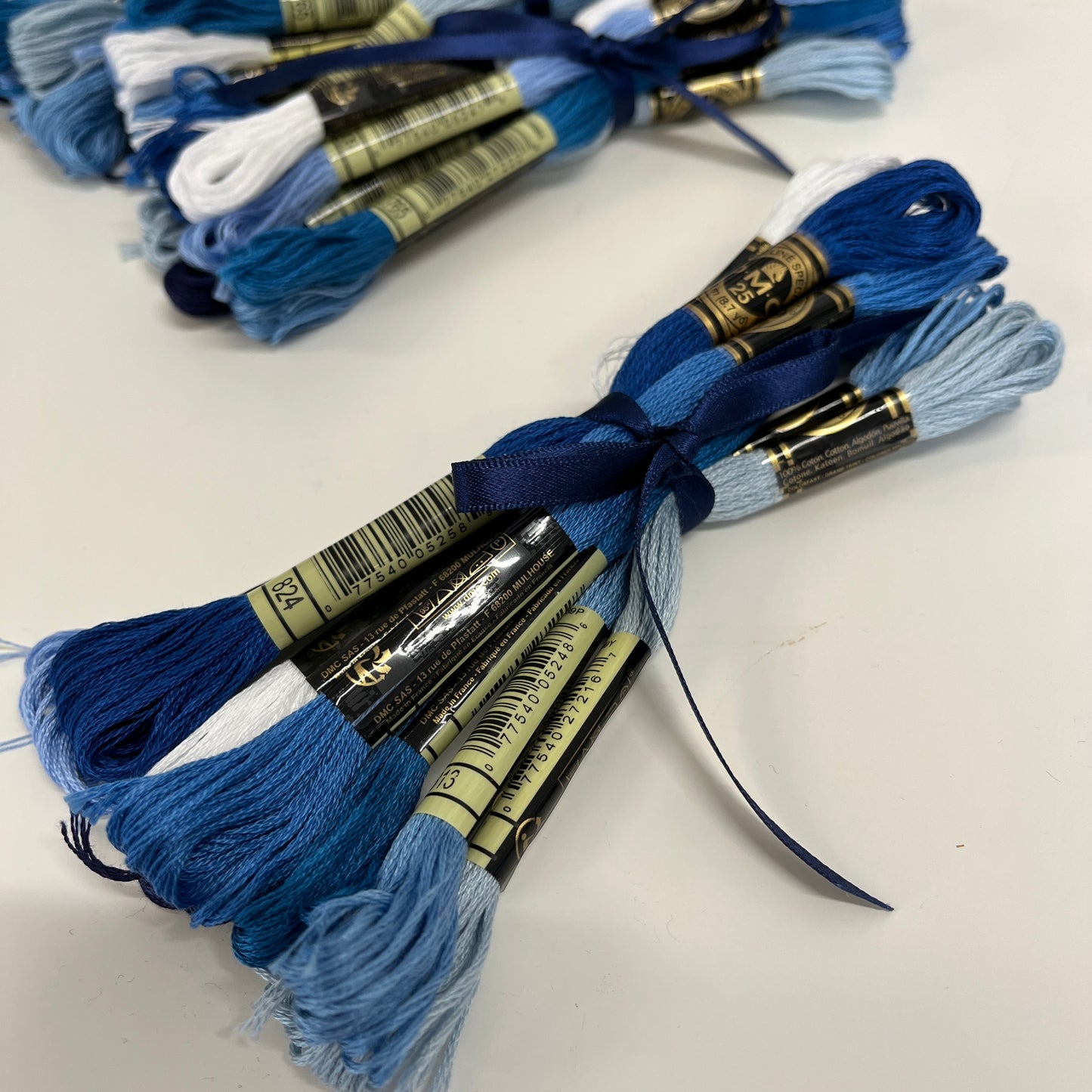Indigo blue DMC thread bundle