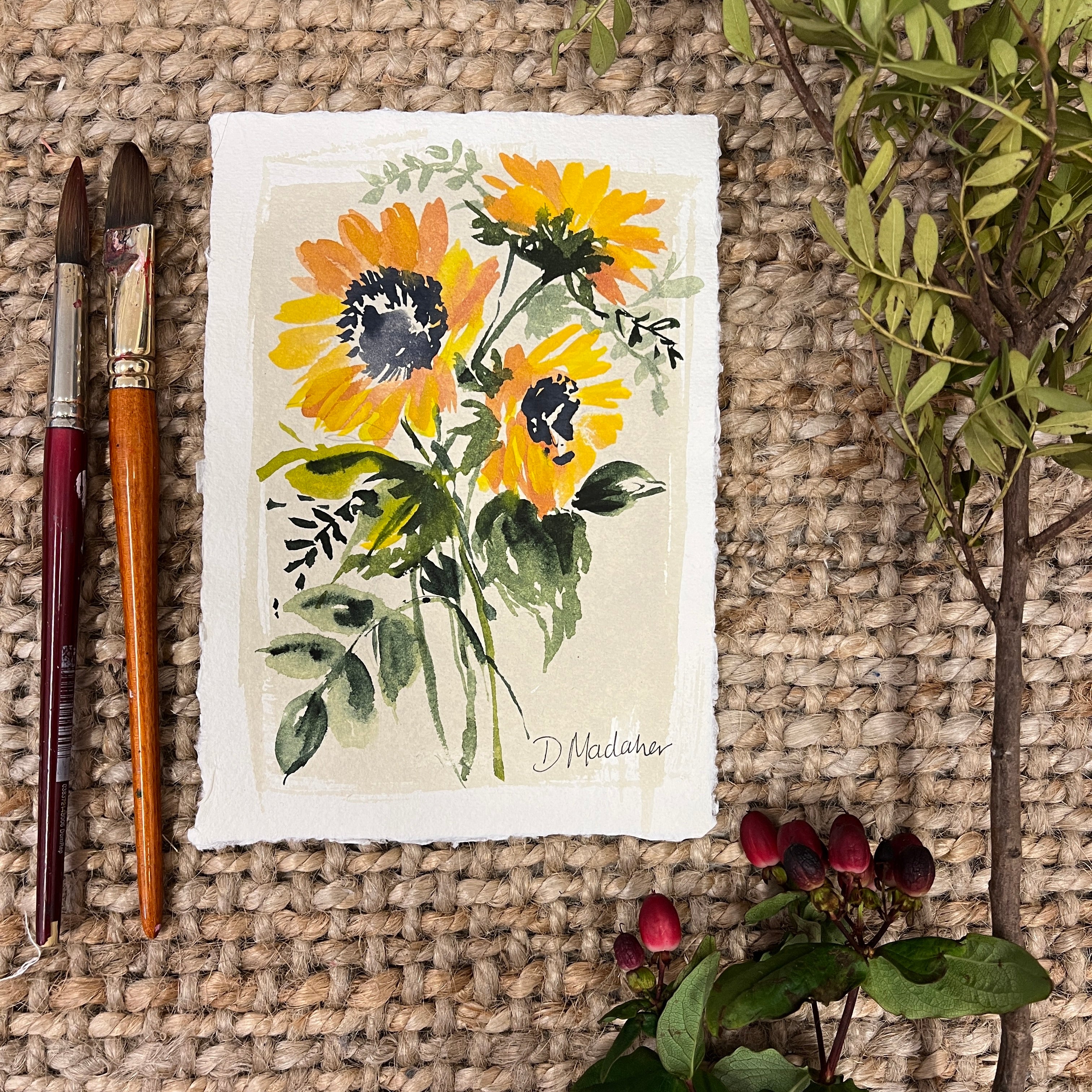NEW** original Painted sunflowers 2316