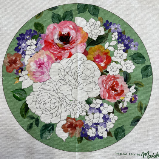 PRE ORDER** Vintage rose fabric panel