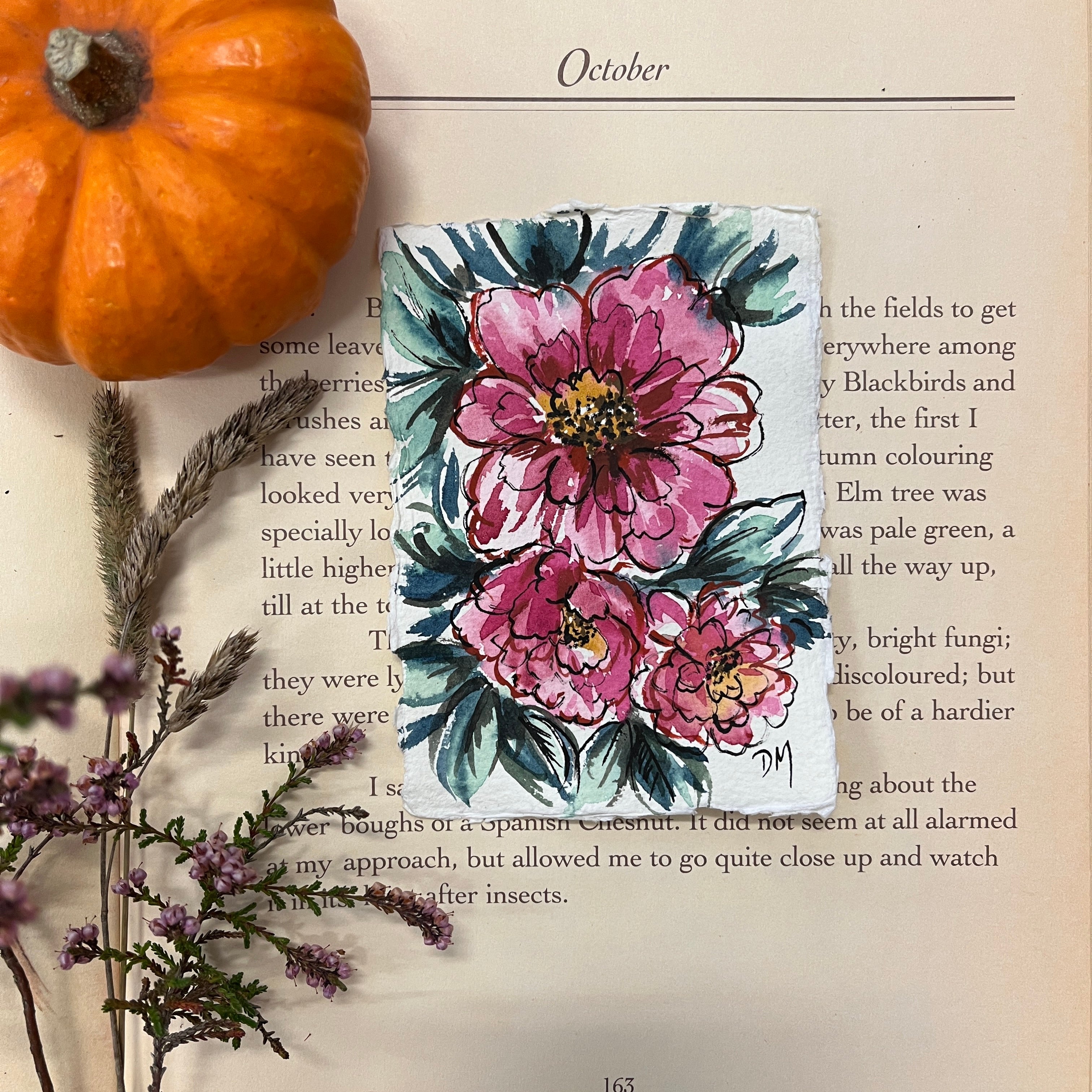 Miniature floral painting DM11