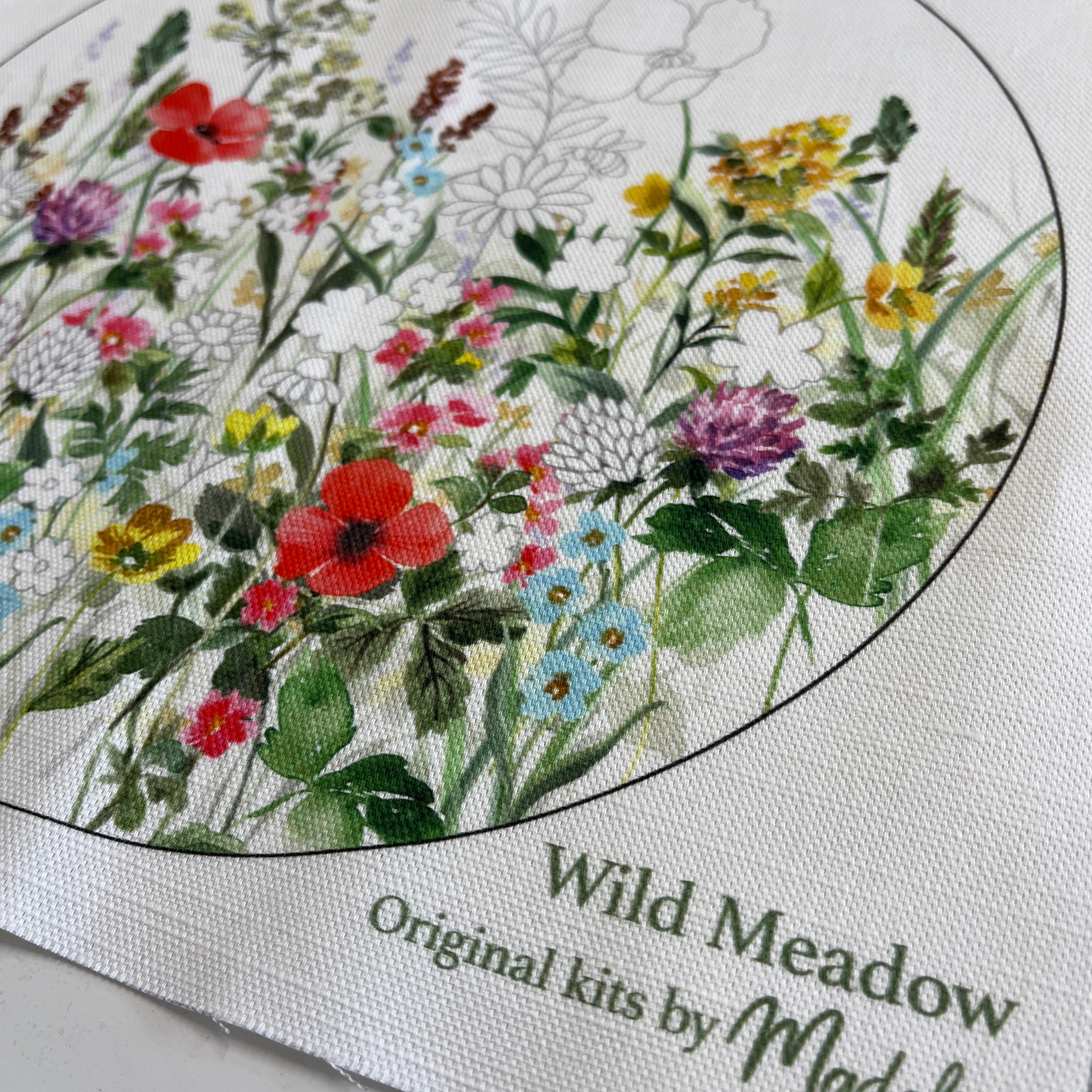 PRE ORDER** Wild meadow Embroidery panel