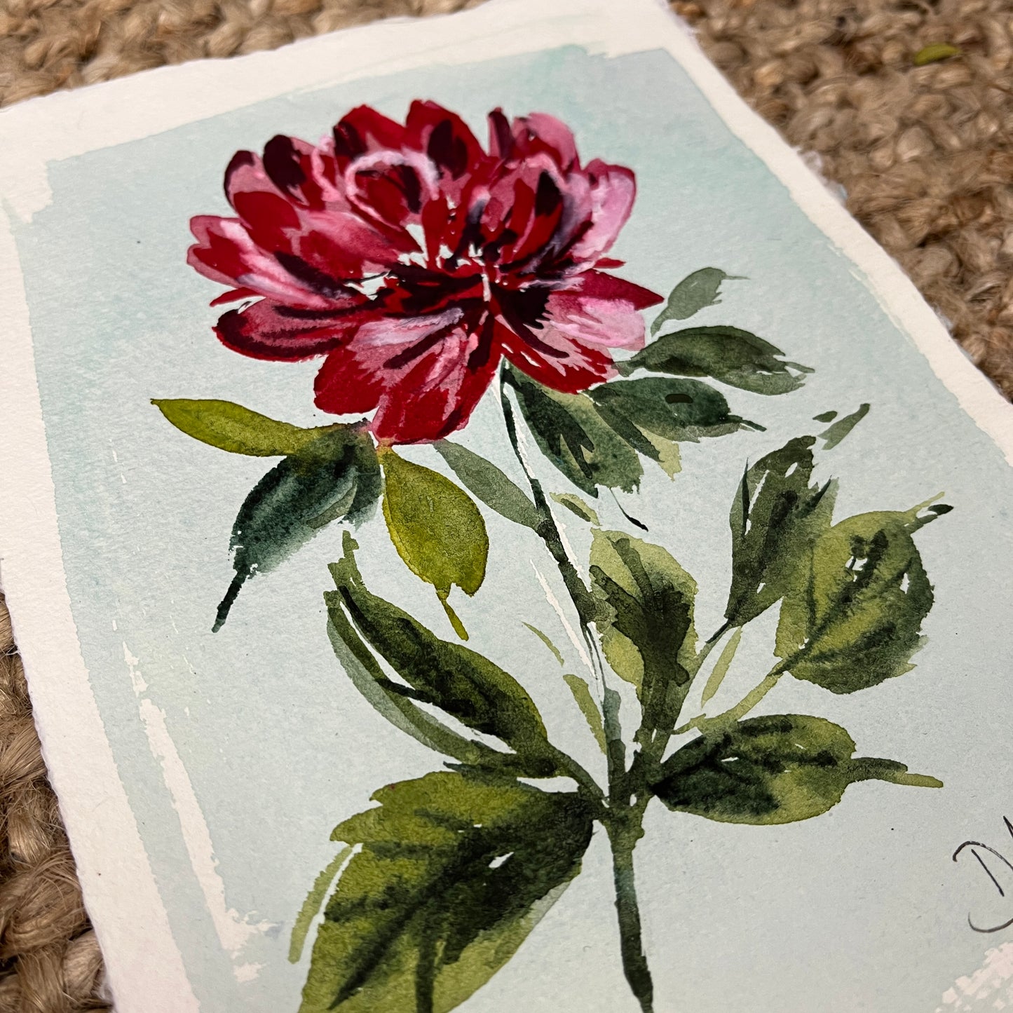NEW** Single Dahlia original painting 2317