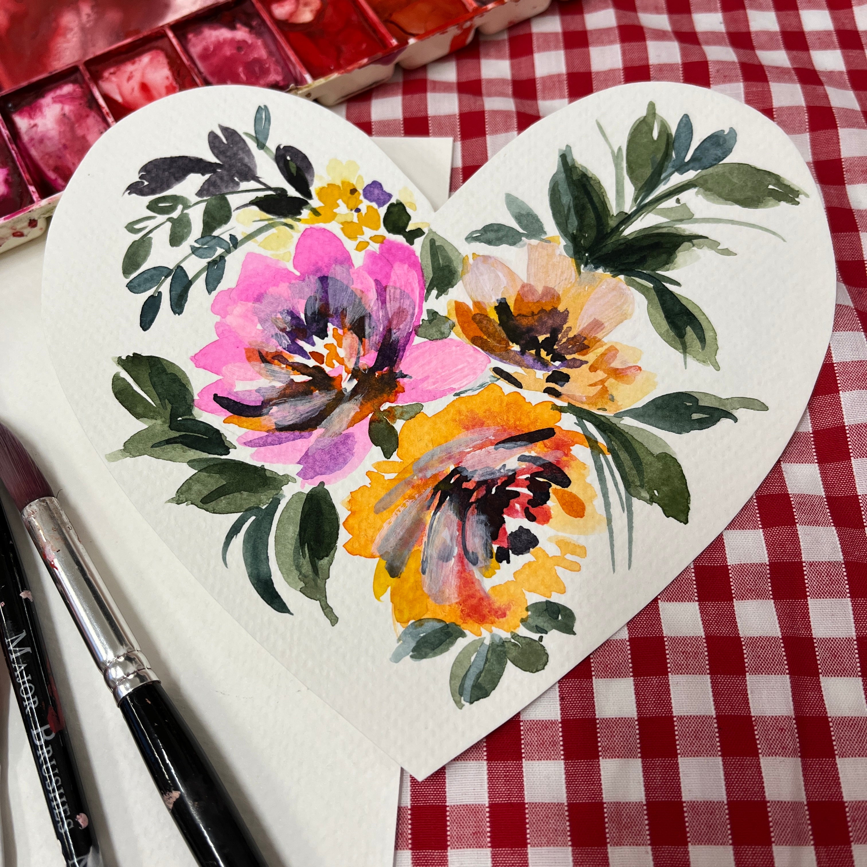 NEW** Valentine painted heart Val2413