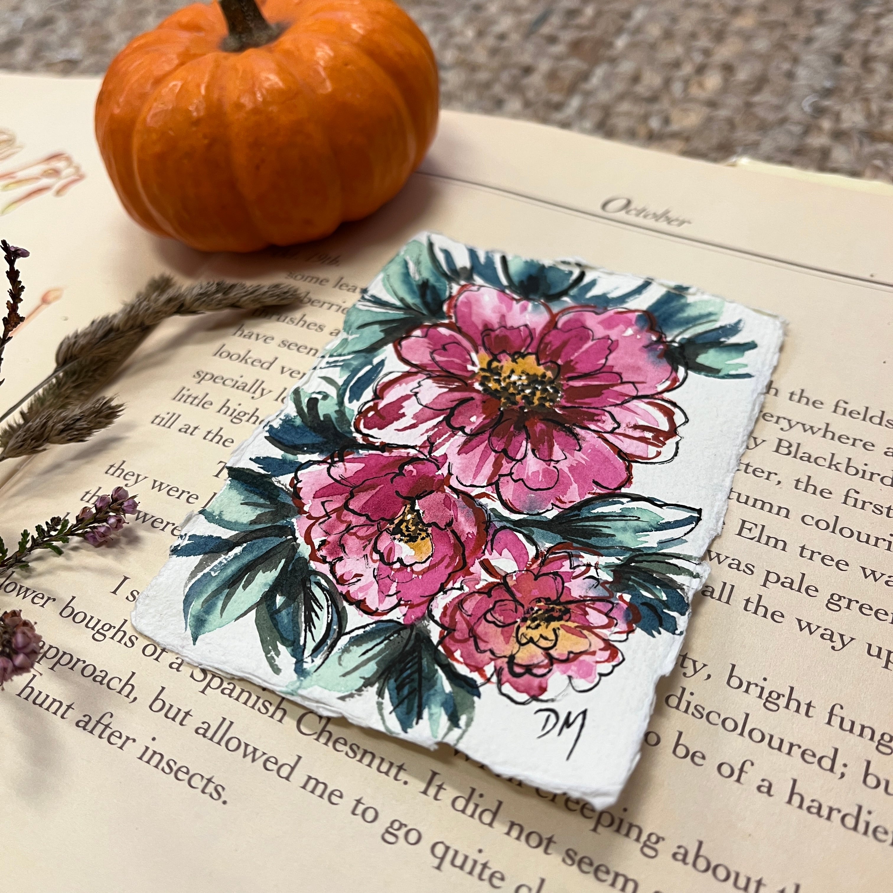 Miniature floral painting DM11