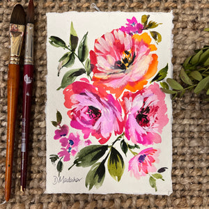 NEW** Bright original painted blooms 2322