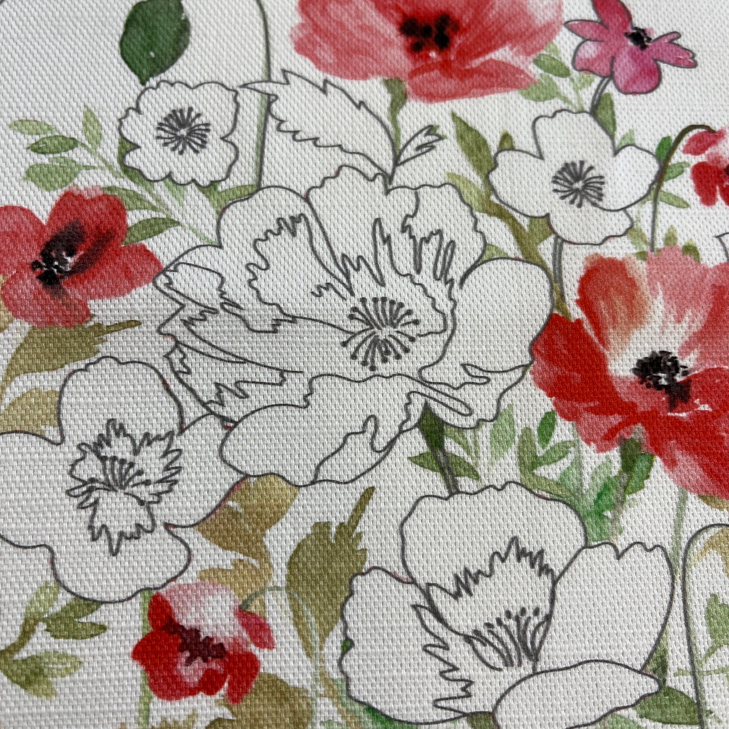 PRE ORDER** Poppy embroidery panel