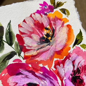 NEW** Bright original painted blooms 2322