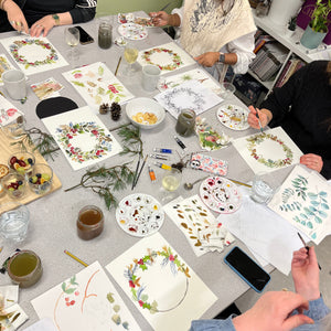 ADULTS AND TEENS** Saturday 7th December  10-12.30pm Adult Christmas Wreath Painting workshop