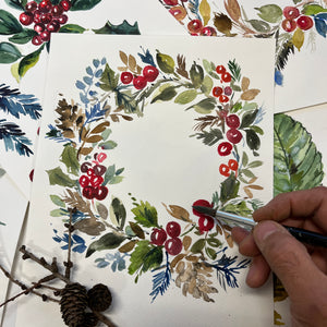 Friday 17th November 7-9:30pm Adult Wreath Painting workshop
