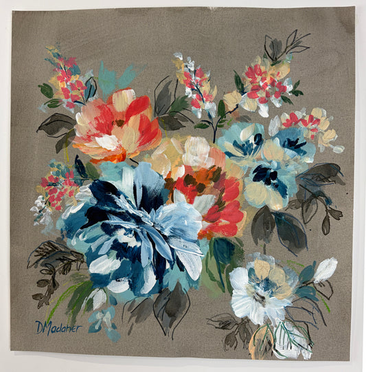 Floral painting 7 on Paper