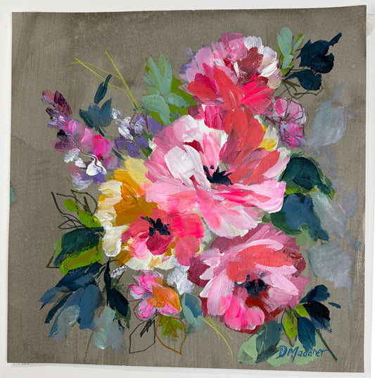 Floral painting 9 on Paper