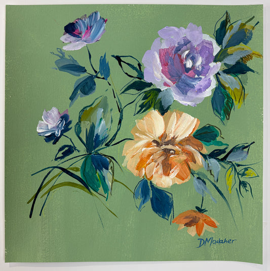 Floral painting 5 on Paper