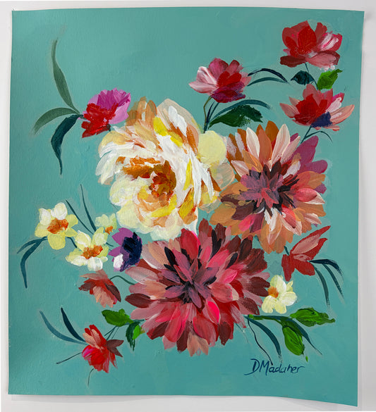Floral painting 4 on Paper