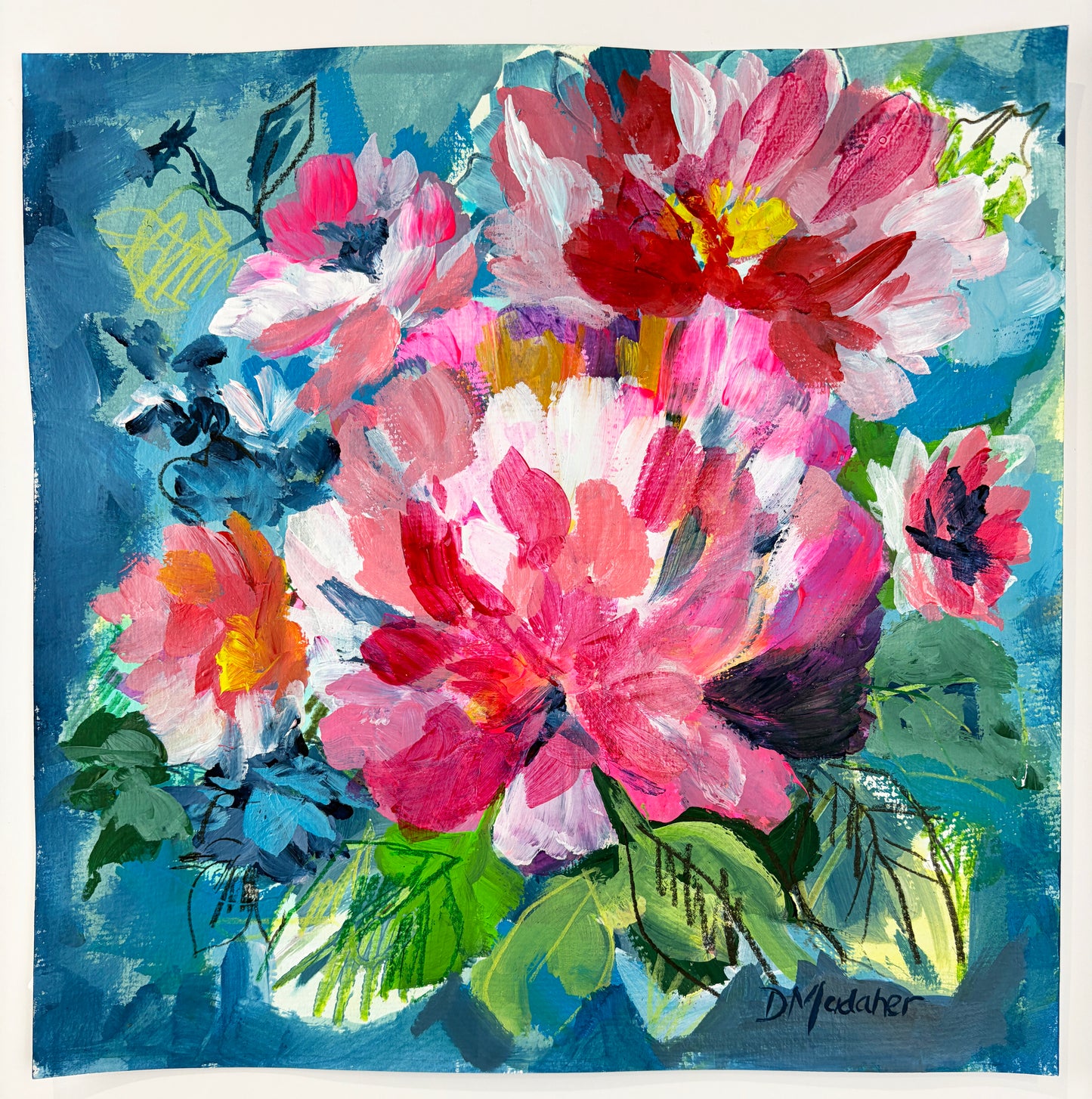 Floral painting 1 on Paper