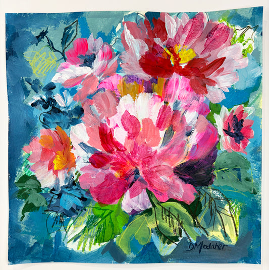 Floral painting 1 on Paper