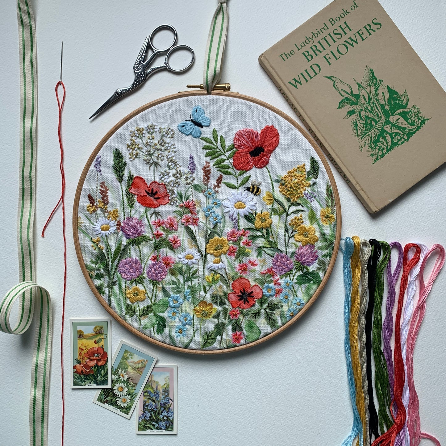 Wild Meadow embroidery kit.