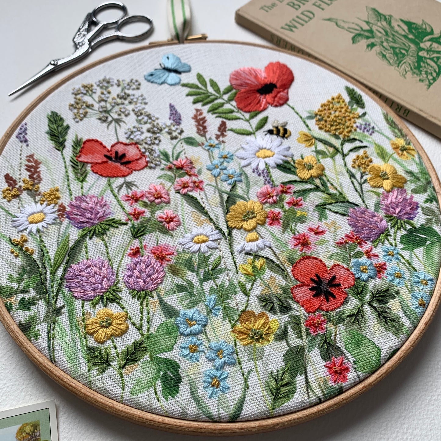 Wild Meadow embroidery kit.
