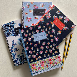 Navy floral notebook