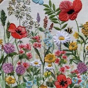 Wild Meadow embroidery kit.